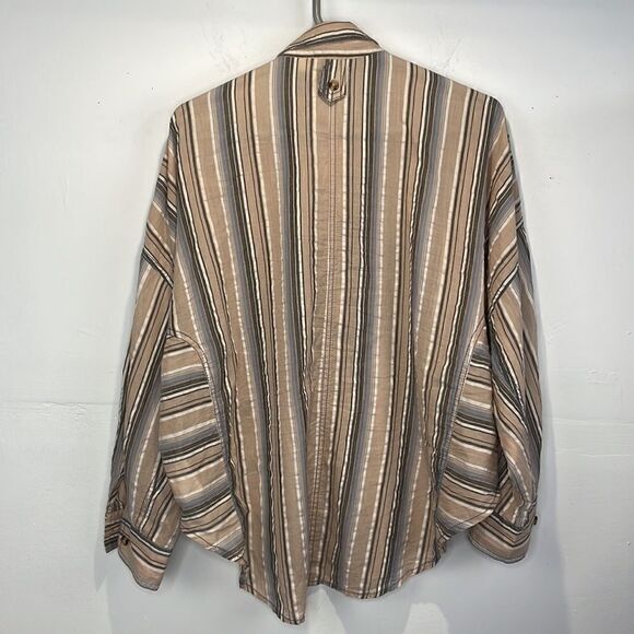 BDG Urban Outfitters Bell Button-Down Shirt  Striped Oversized Long Sleeve (XS) - Picture 6 of 16